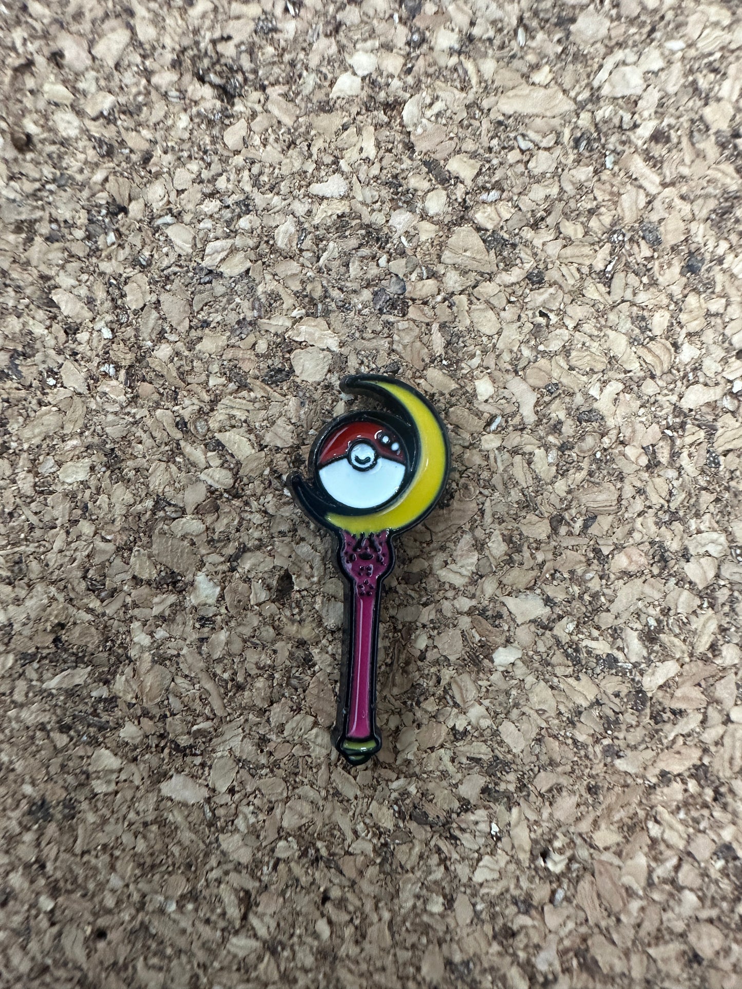 Pokeball Sailor Moon Wand Pin Badge