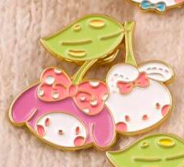 Sanrio Character Cherry Pin Badge