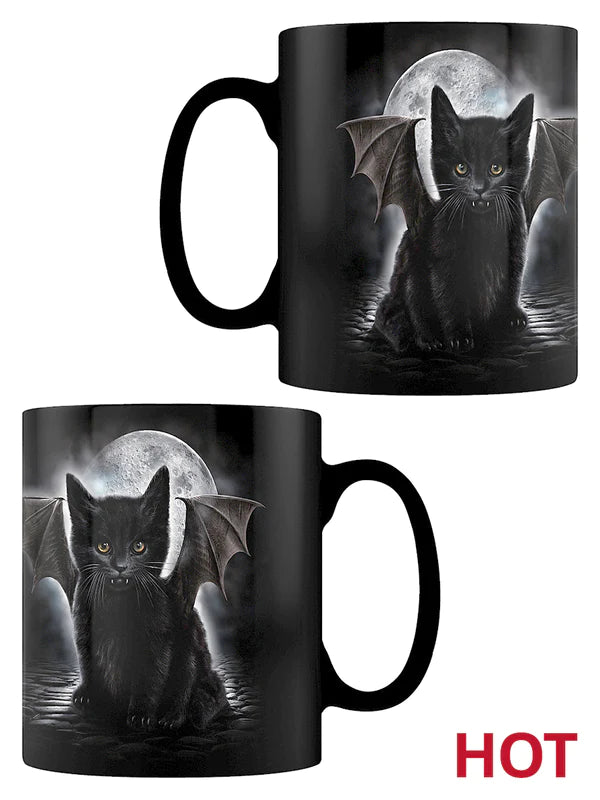 Bat Cat Heat Changing Mug