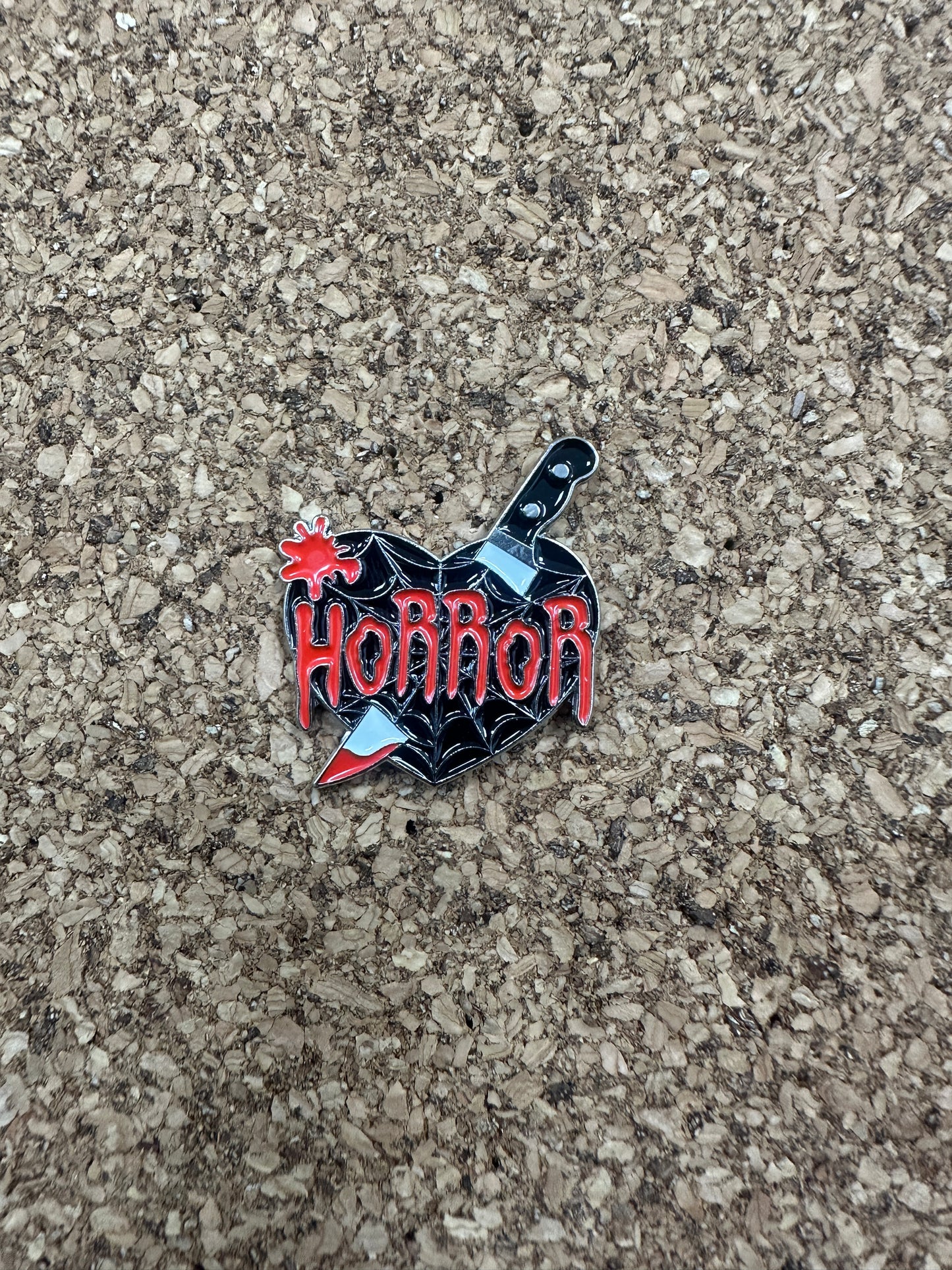 Horror Heart Pin Badge