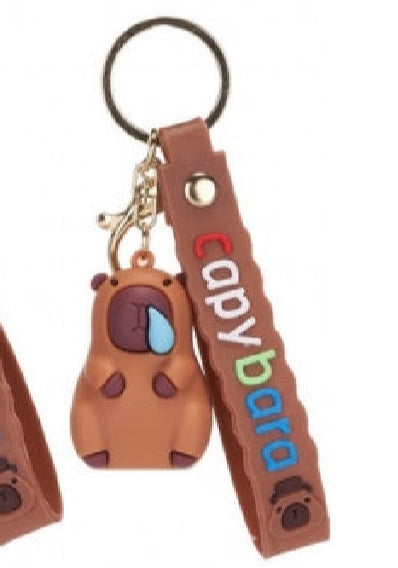 Capybara 3D Keychain with Strap