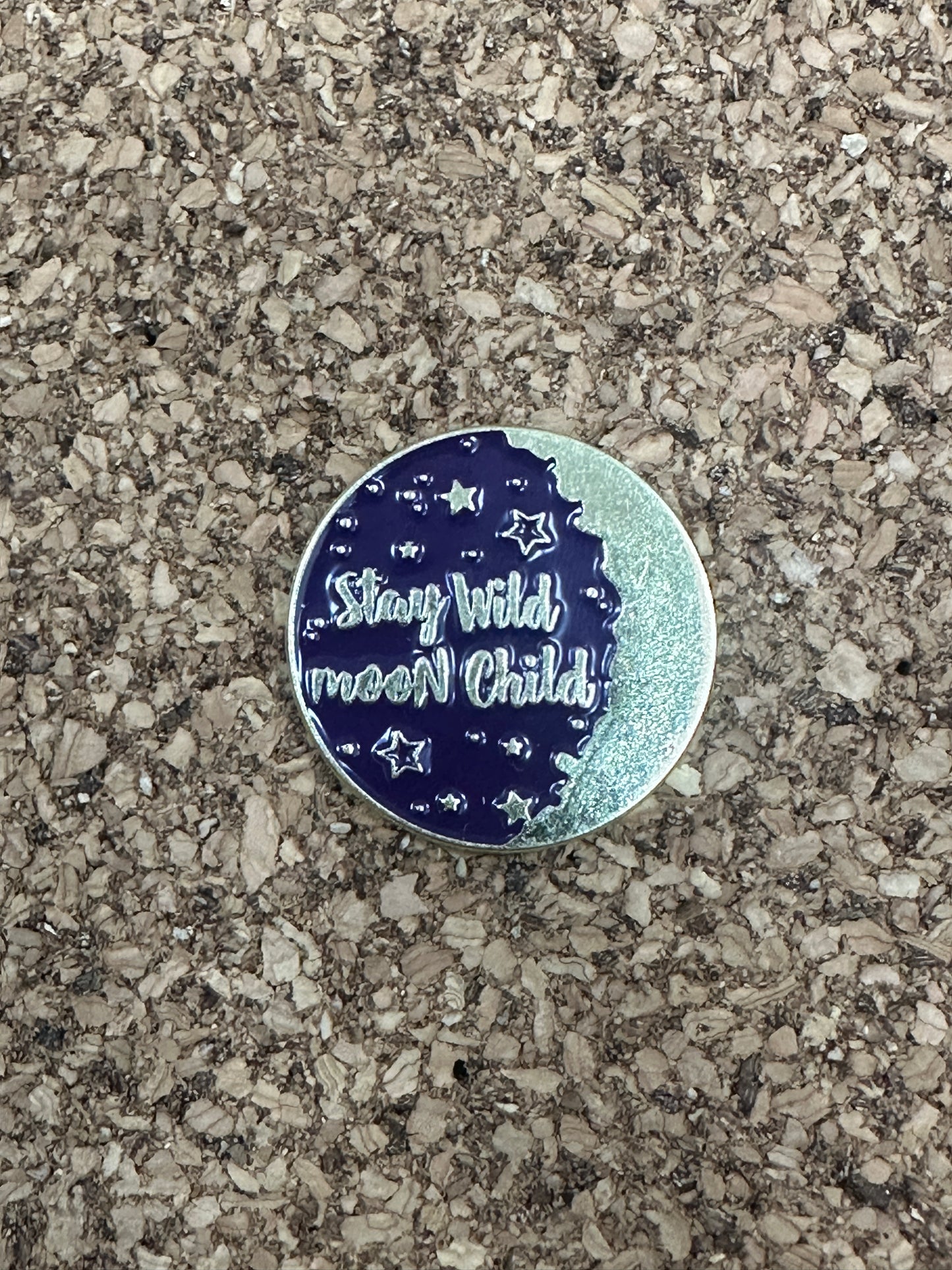 Stay Wild Moon Child Pin Badge
