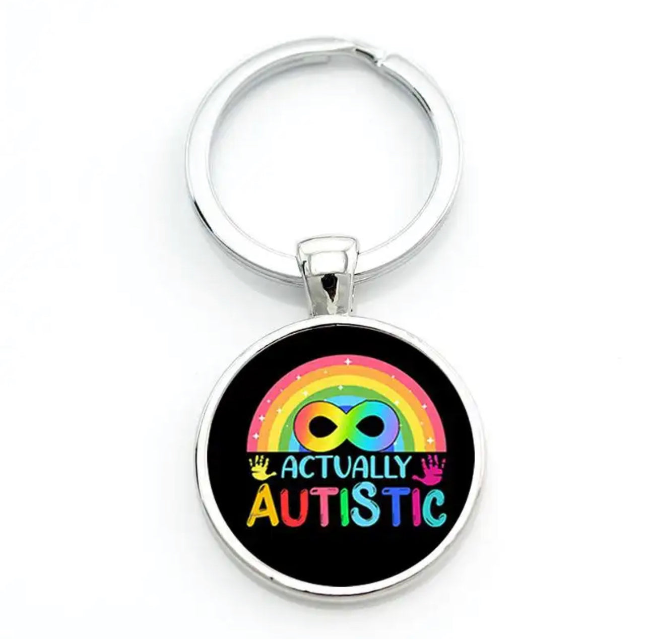 Autism Charity Glass Dome Keychains