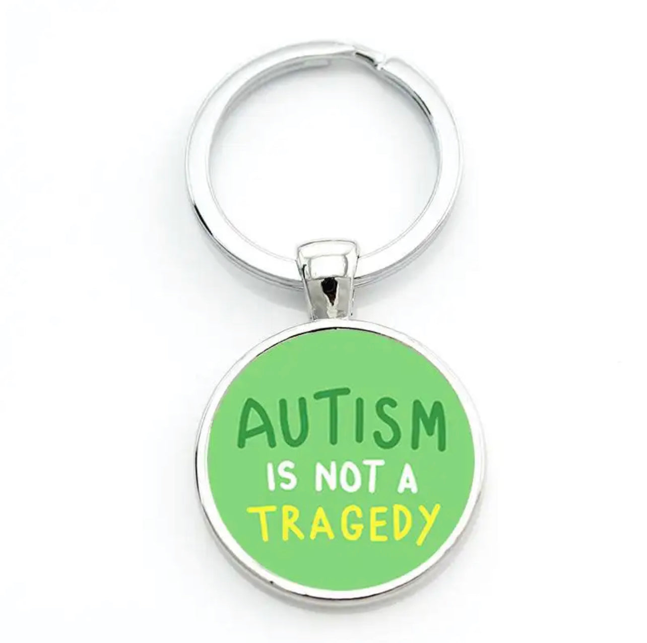Autism Charity Glass Dome Keychains