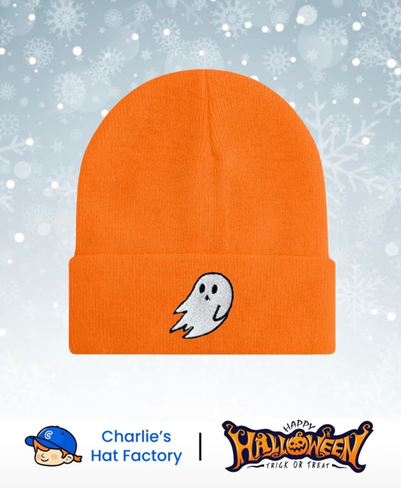 Ghost Beanie Orange