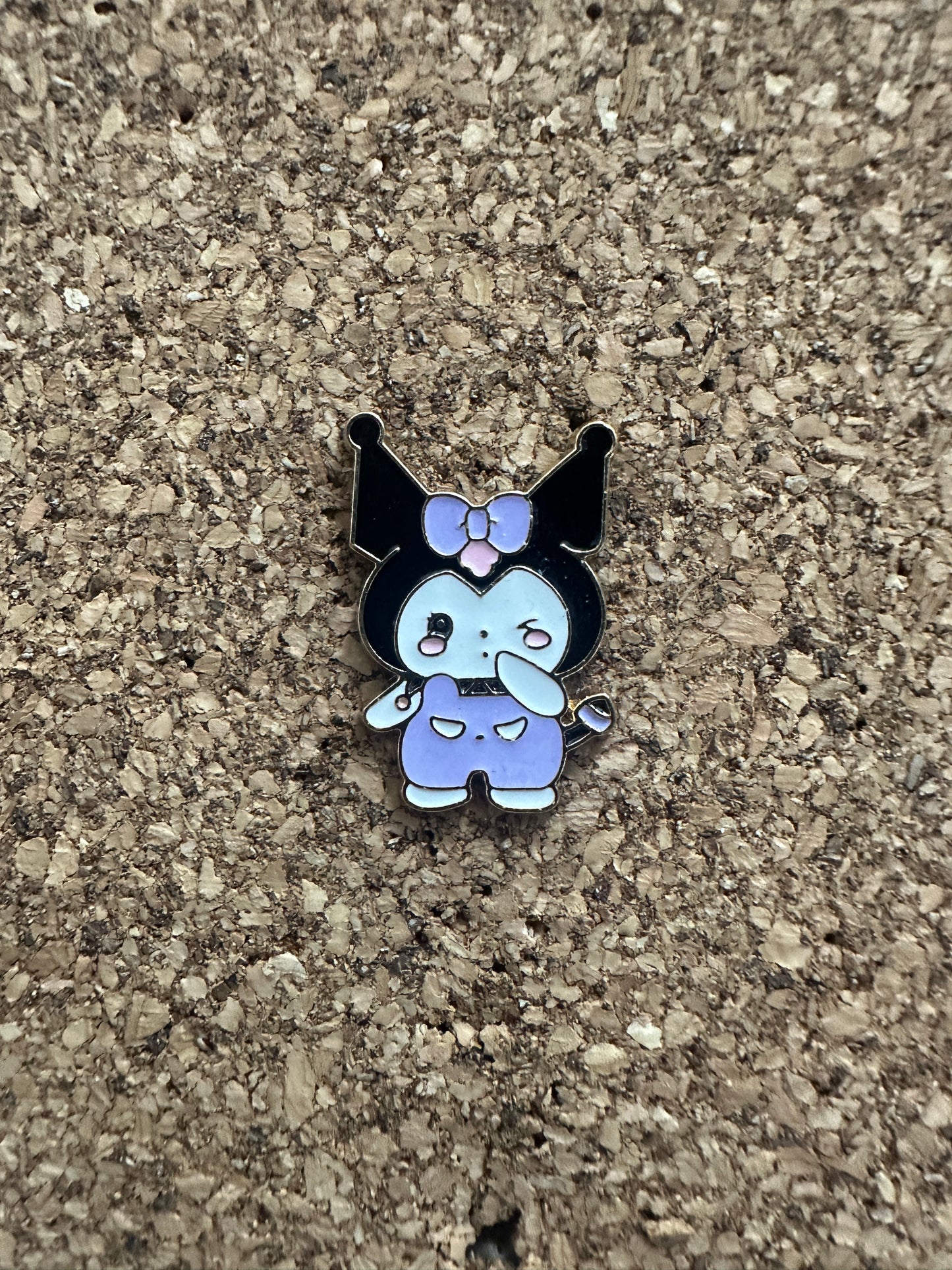 Kuromi In Dungarees Pin Badge