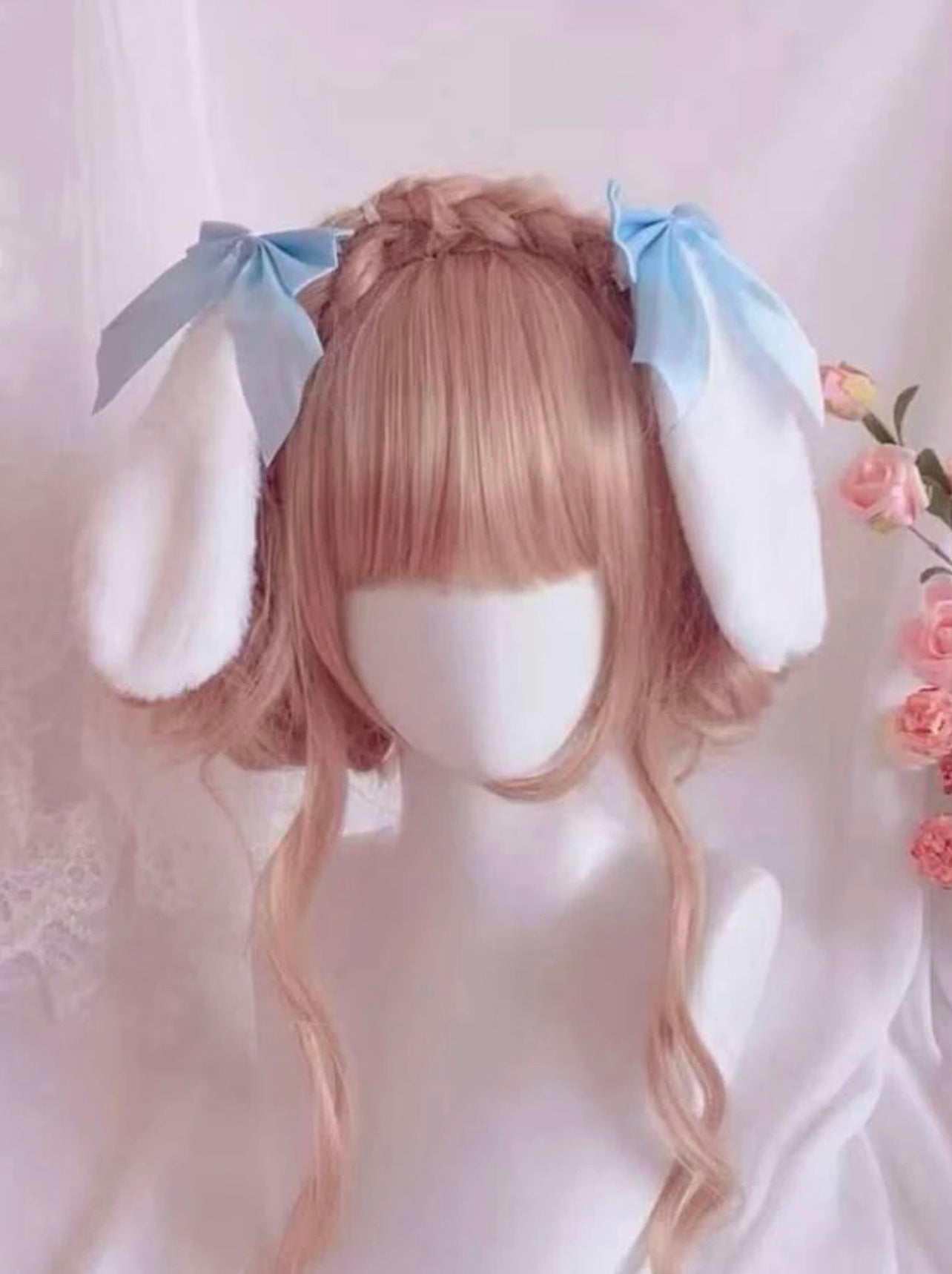Blue Ribbon Puppy Ear Hair Clips