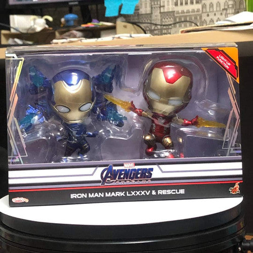 Iron Man Mark LXXXV & Rescue Unmasked Ver. Cosbaby