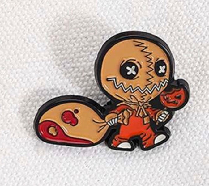 Trick r Treat Sam's Bag of Swag Pin Badge