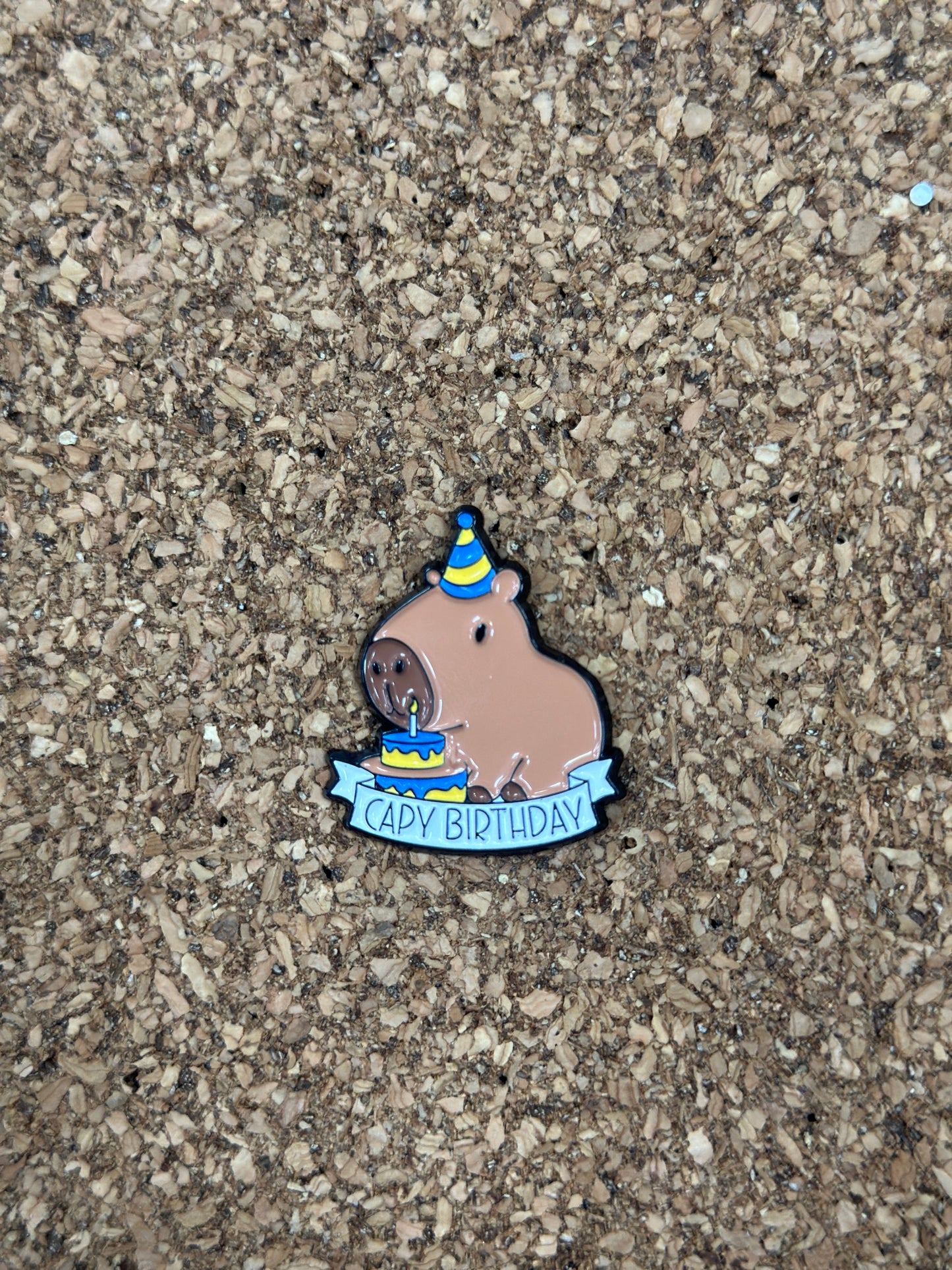 Capybara Capy Birthday Pin Badge