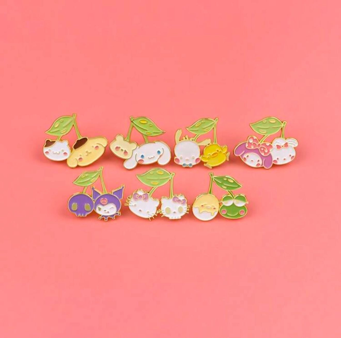Sanrio Character Cherry Pin Badge