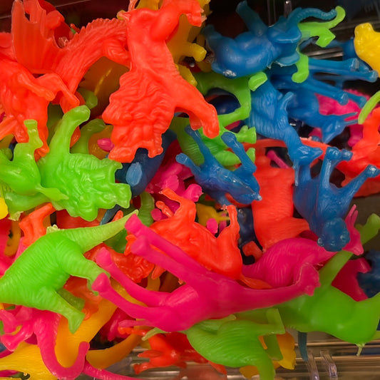Small Neon Plastic Creature Figure