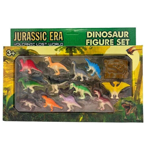 Jurassic Era Volcanic Lost World Dinosaur Figure 13-Pack