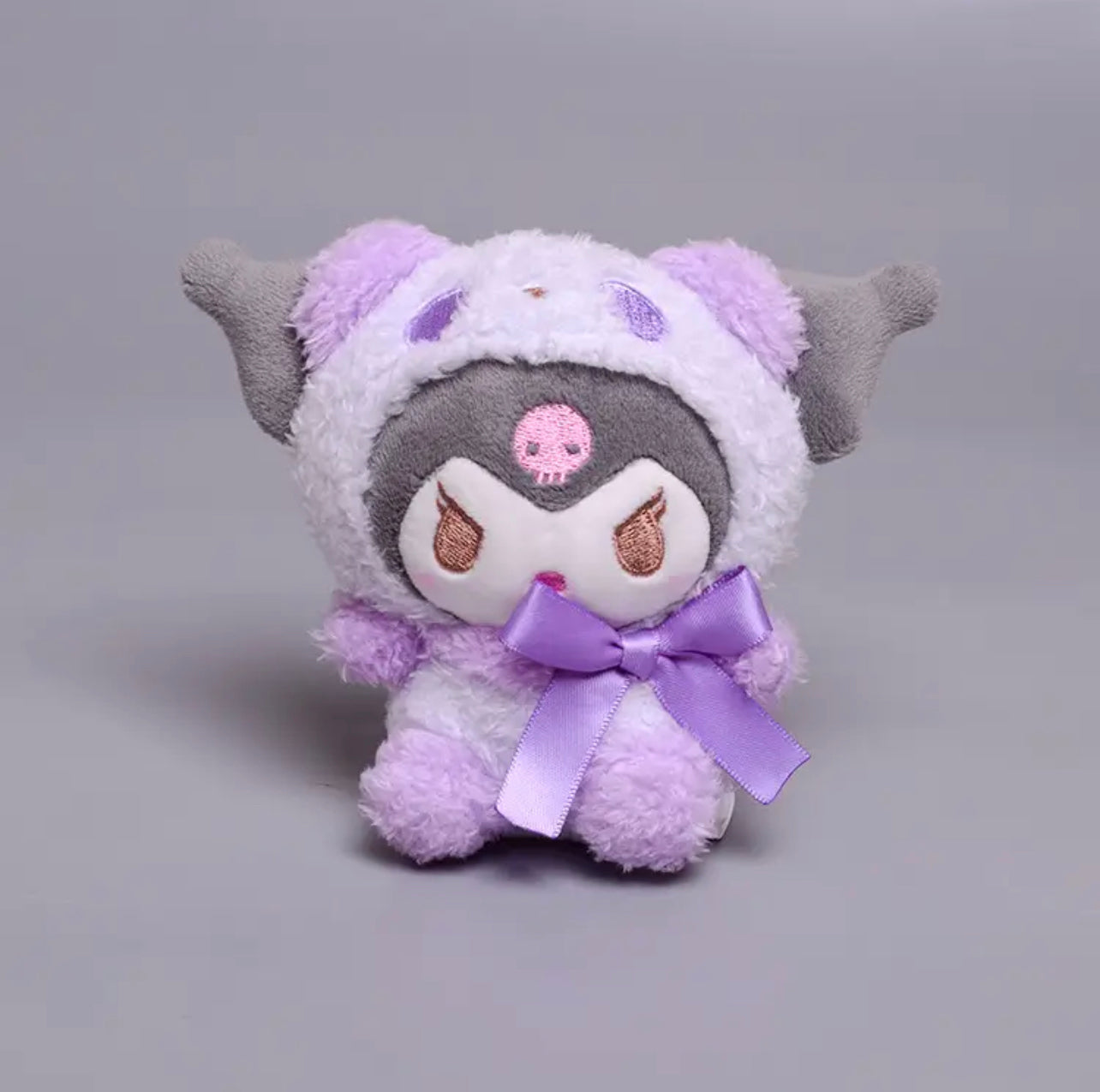 Kuromi Cosplay Bear Plush Keychain