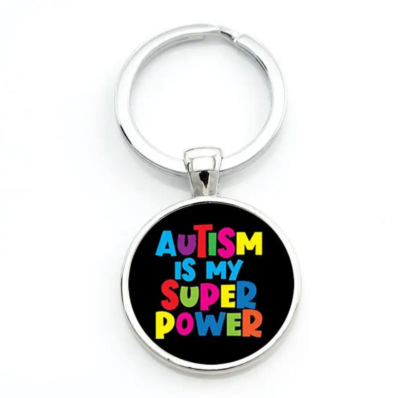 Autism Charity Glass Dome Keychains