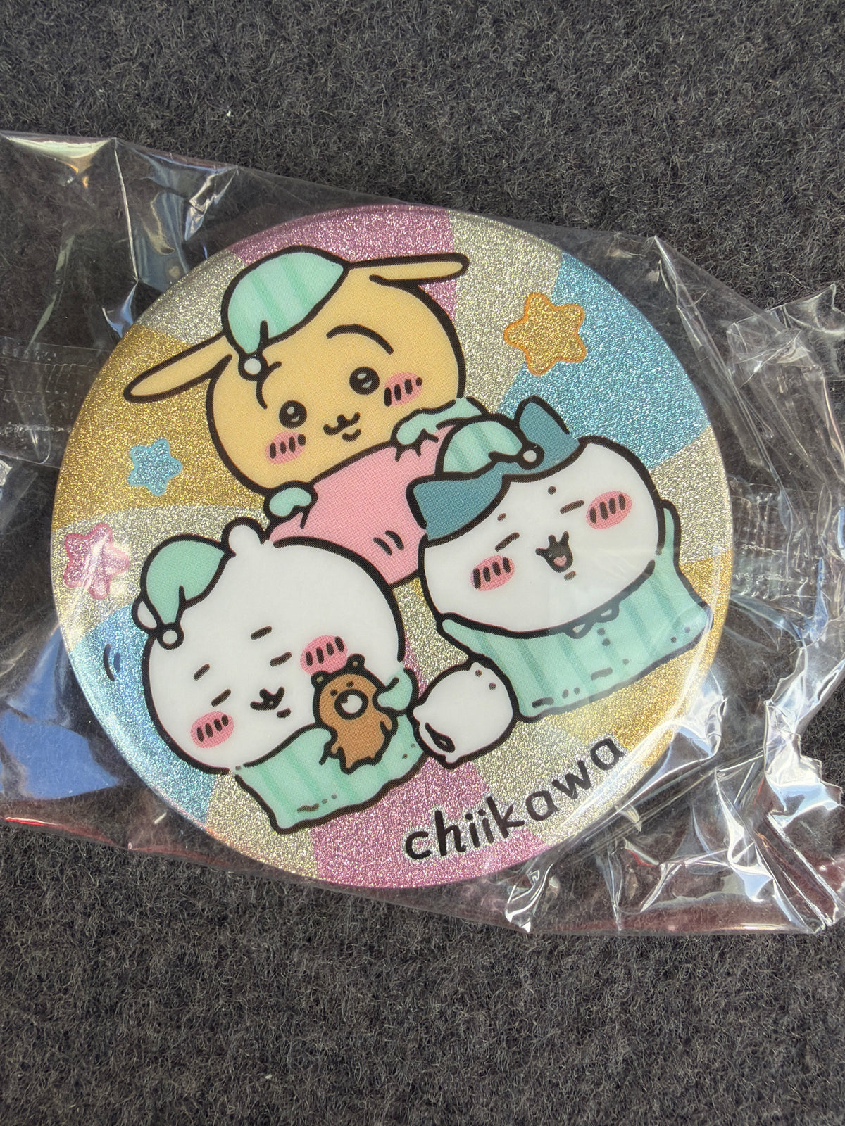 Chiikawa Trio Rainbow Badge
