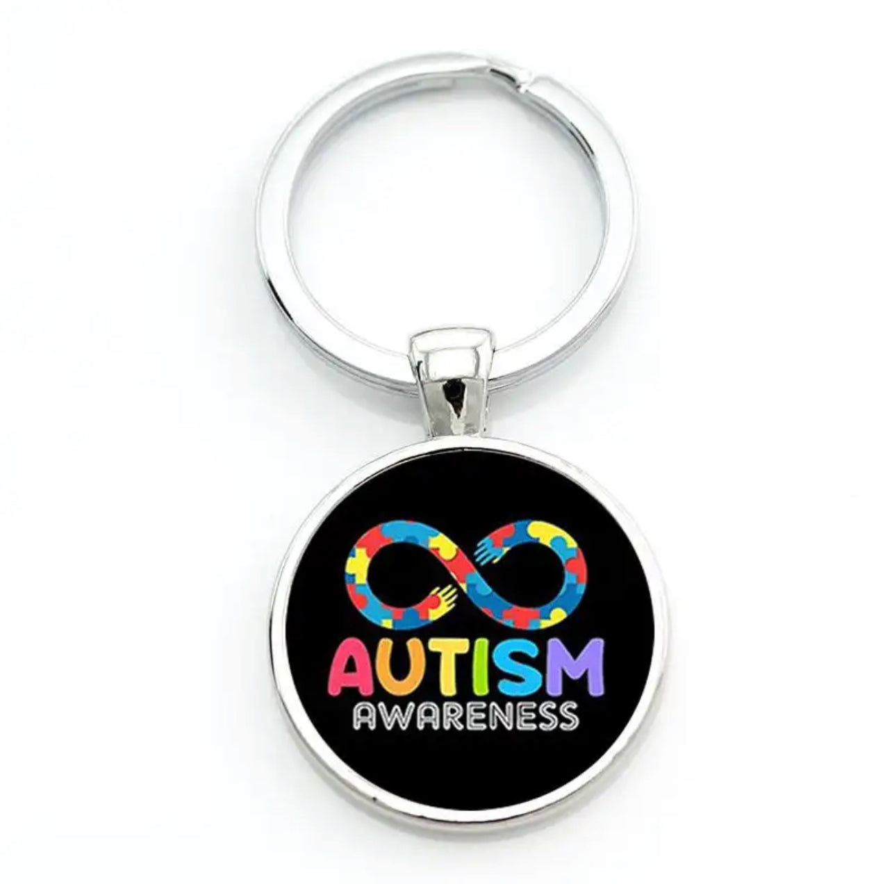 Autism Charity Glass Dome Keychains