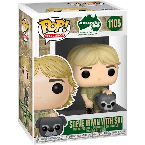 Funko Pop! Australia Zoo 1105 Steve Irwin With Sui Vinyl Figure