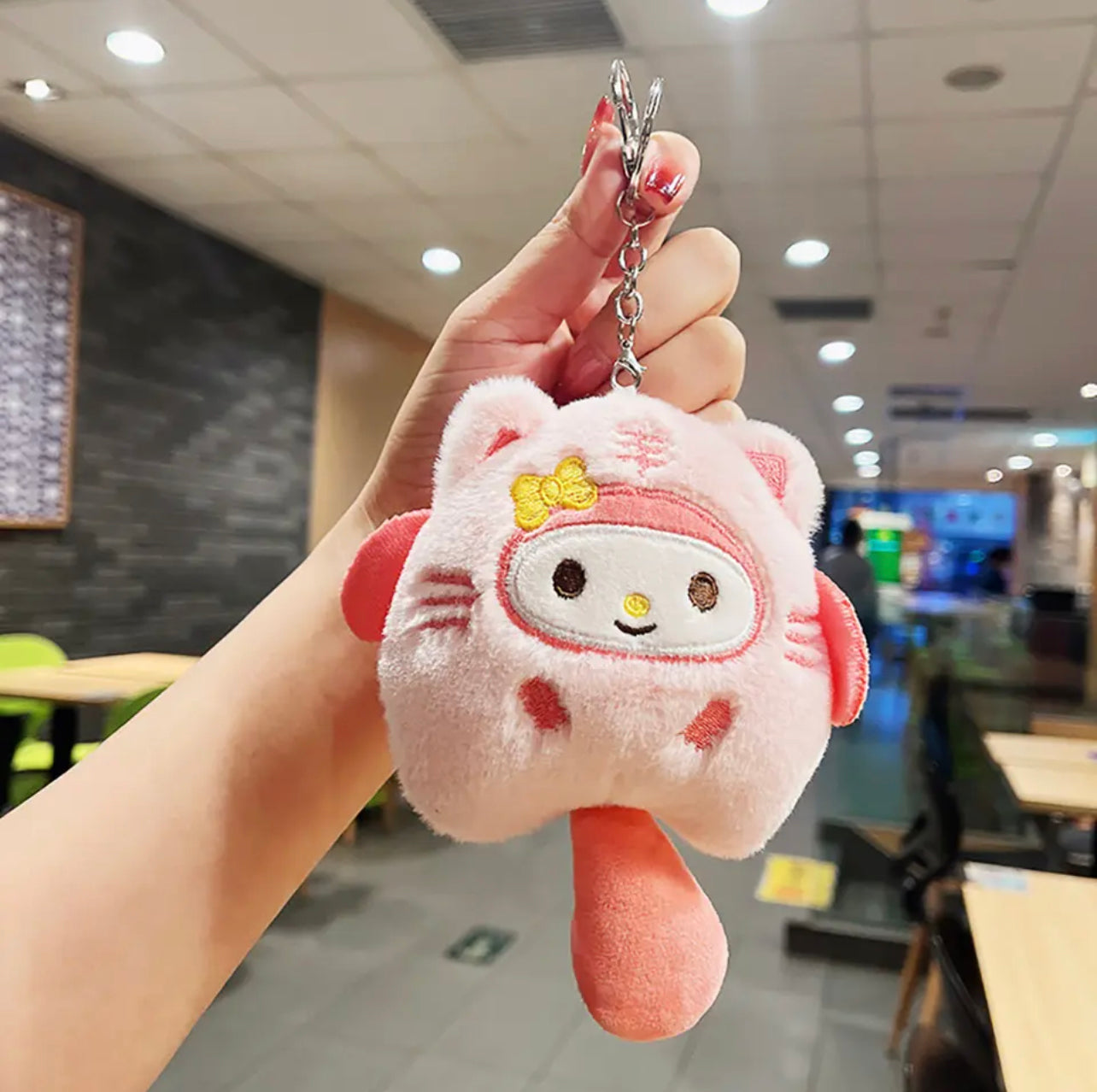 My Melody Cat Cosplay Plush Keychain