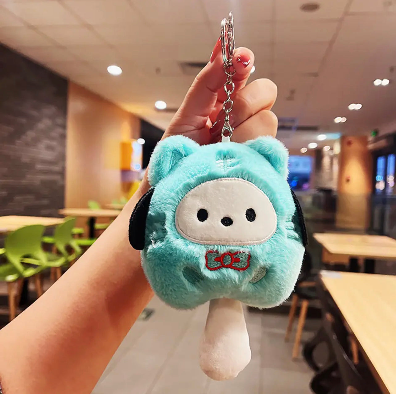 Pochacco Cat Cosplay Plush Keychain