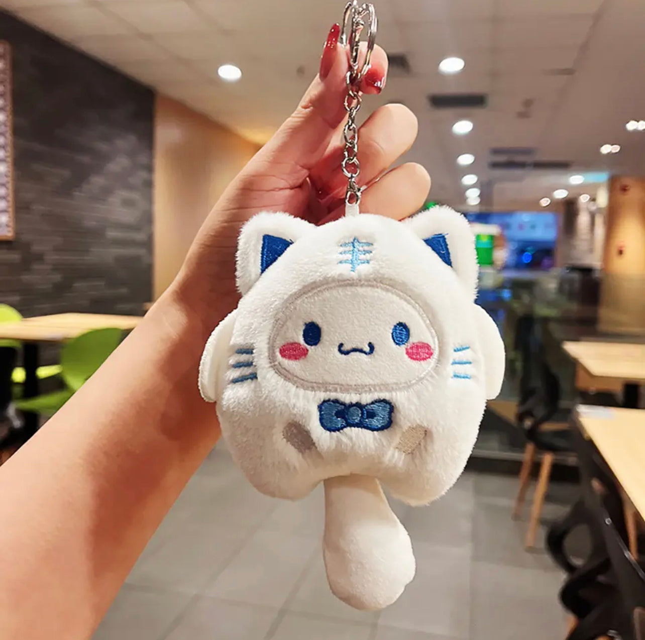 Cinnamoroll Cat Cosplay Plush Keychain