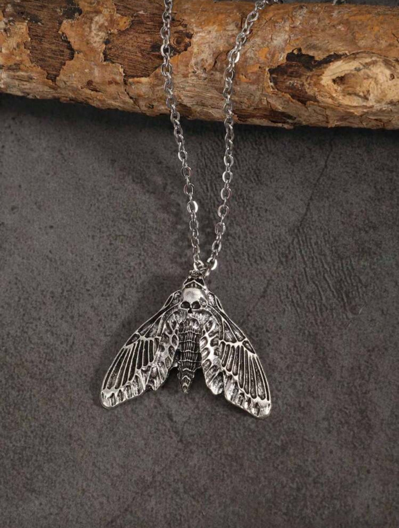 Death’s Head Hawkmoth Pendant & Chain
