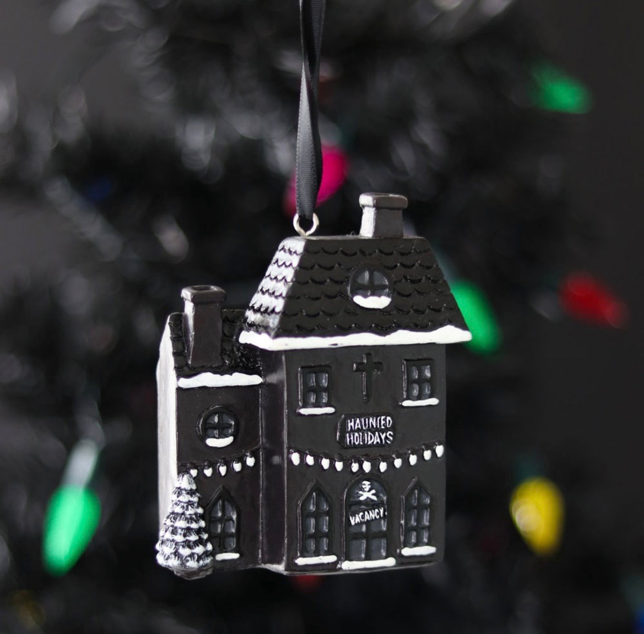 Haunted House Cryptmas Hanging Ornament