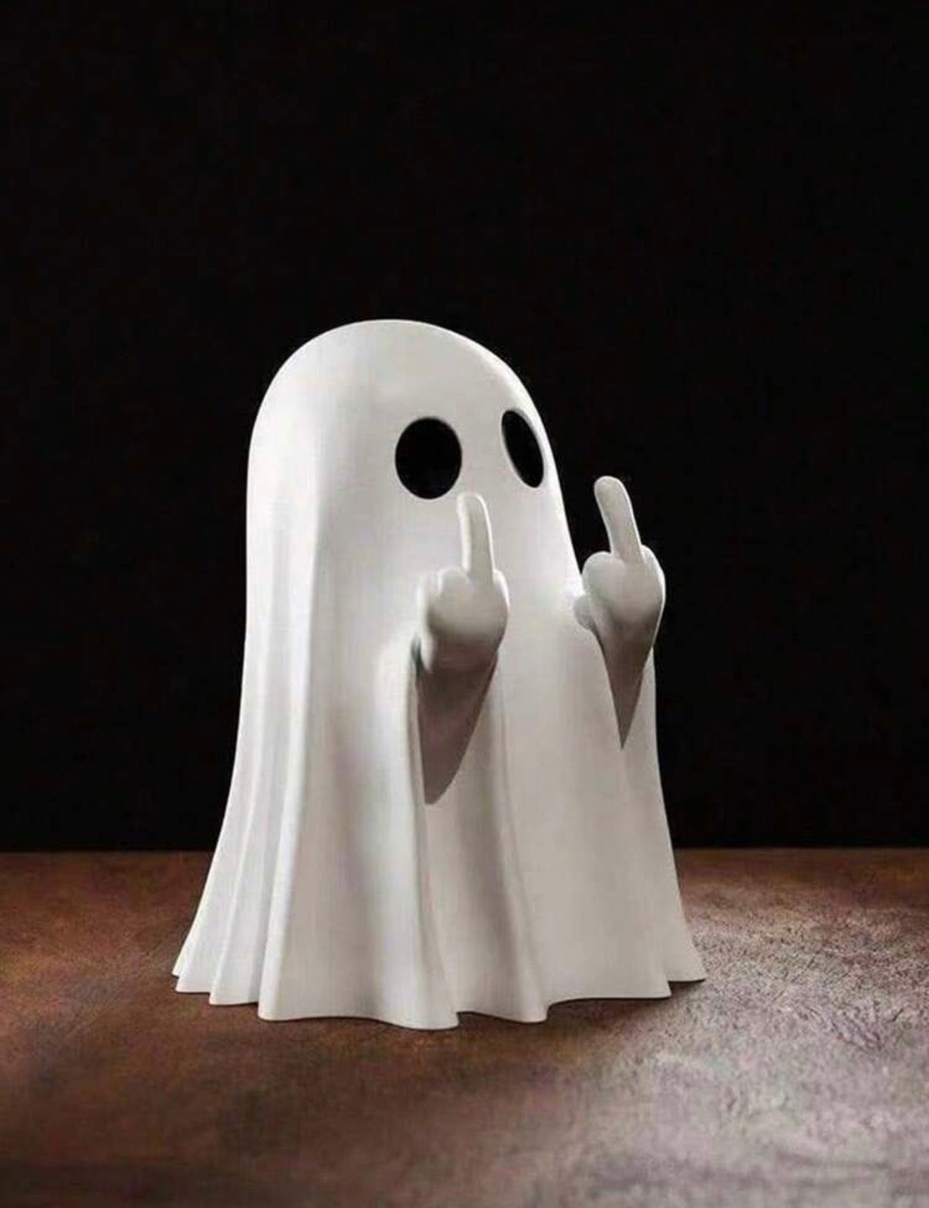 Ghost Bird Flipping Statue