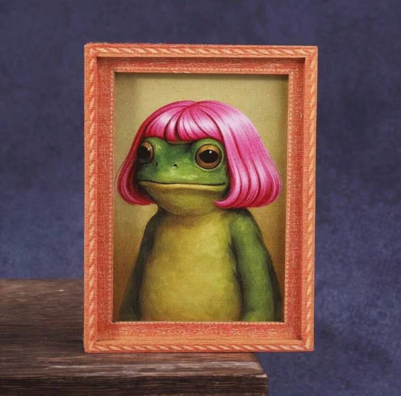 Frog Antique Portrait Fridge Magnet