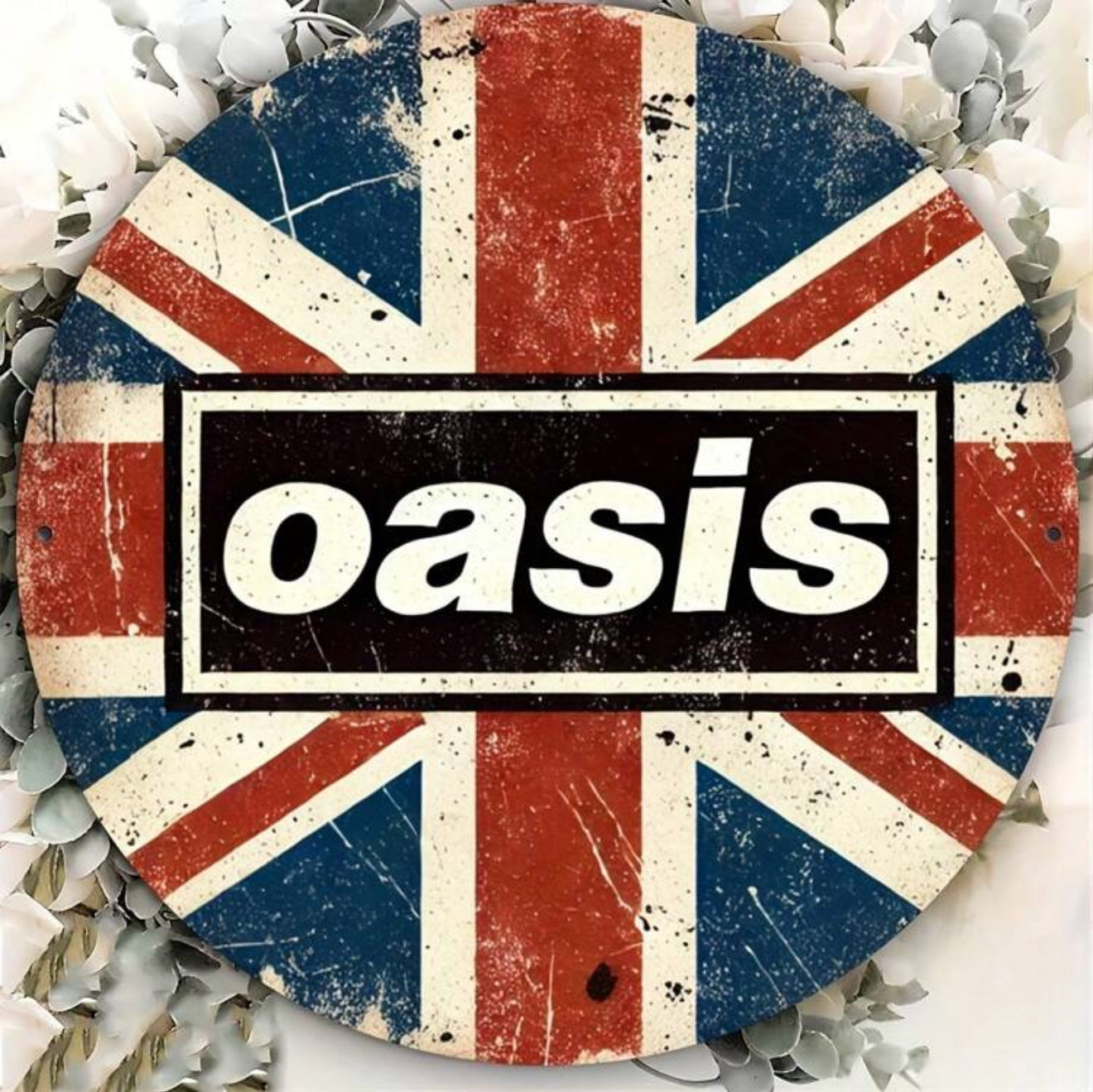 Oasis Metal Sign