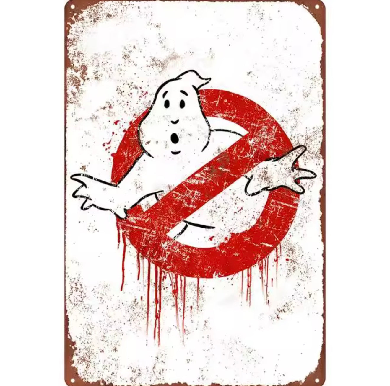 Ghostbusters Dripping Metal Sign