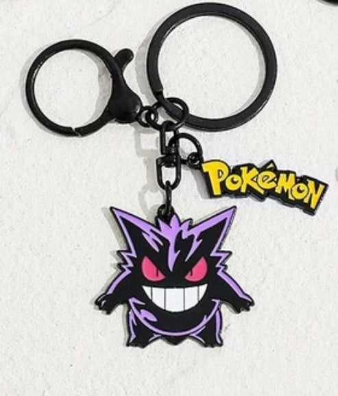 Pokemon Gengar Shaded Metal Keychain