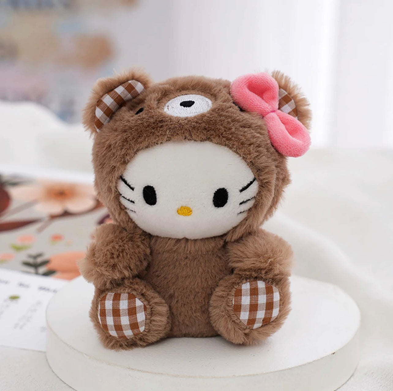 Hello Kitty Bear Cosplay Plush Keychain