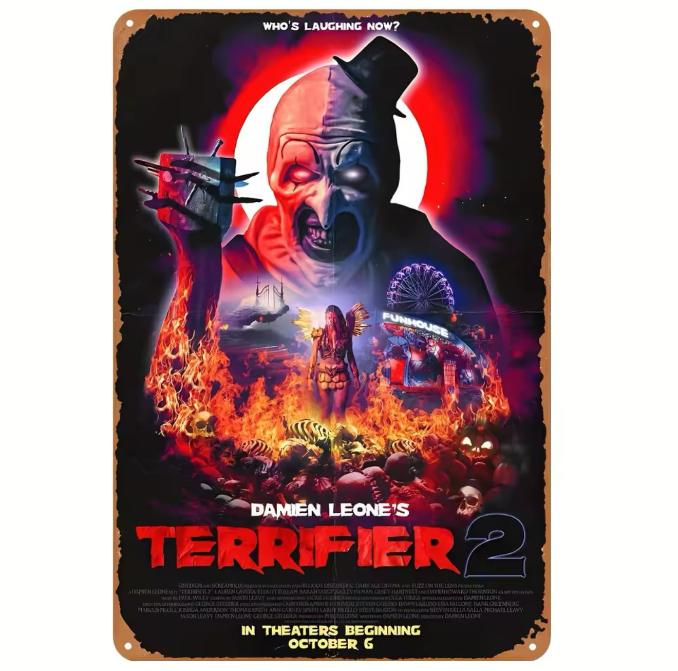 Terrifier 2 A4 Vintage Tin Sign