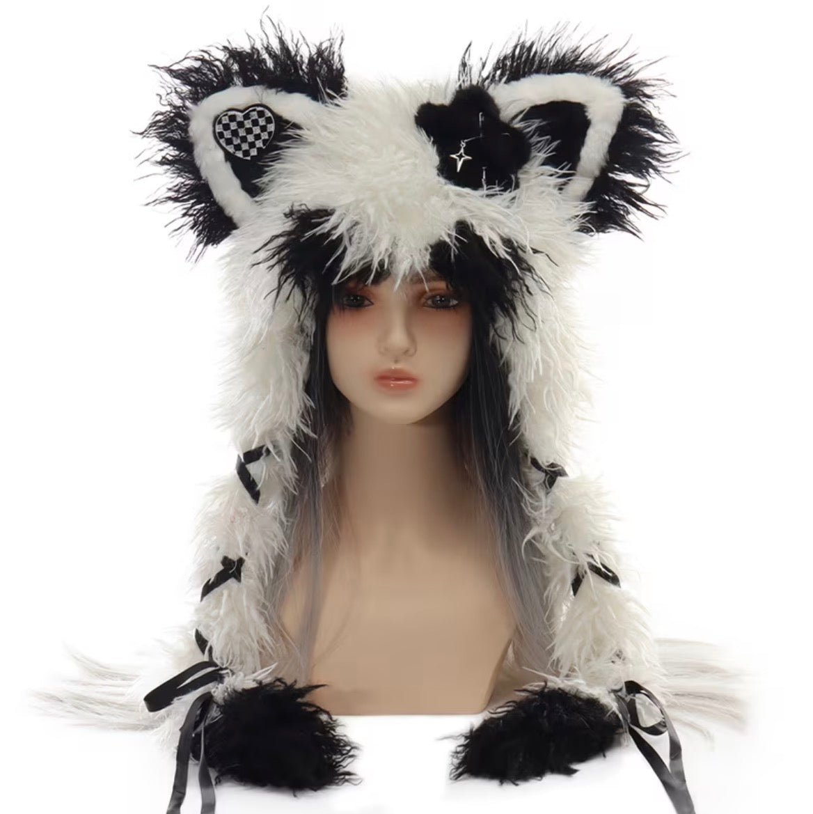 White Fluffy Y2K Fashion Hat