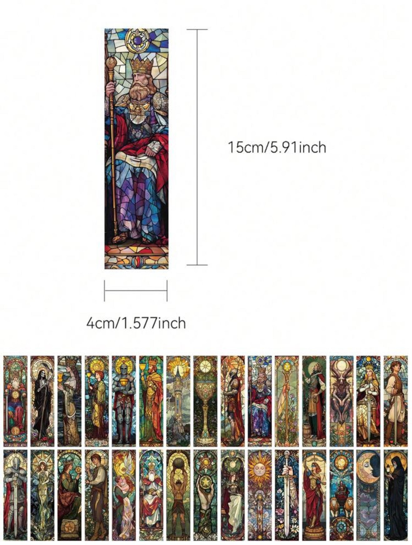 Stained Glass Tarot Bookmark