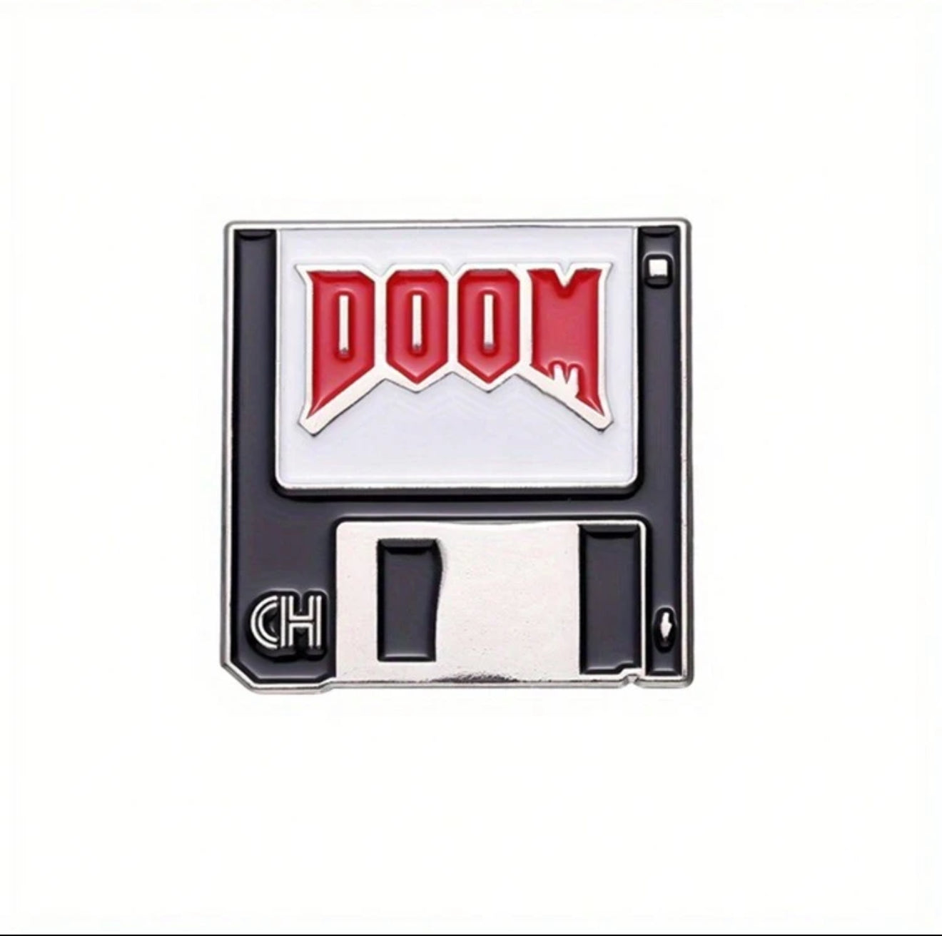 Doom Floppy Disk Pin Badge