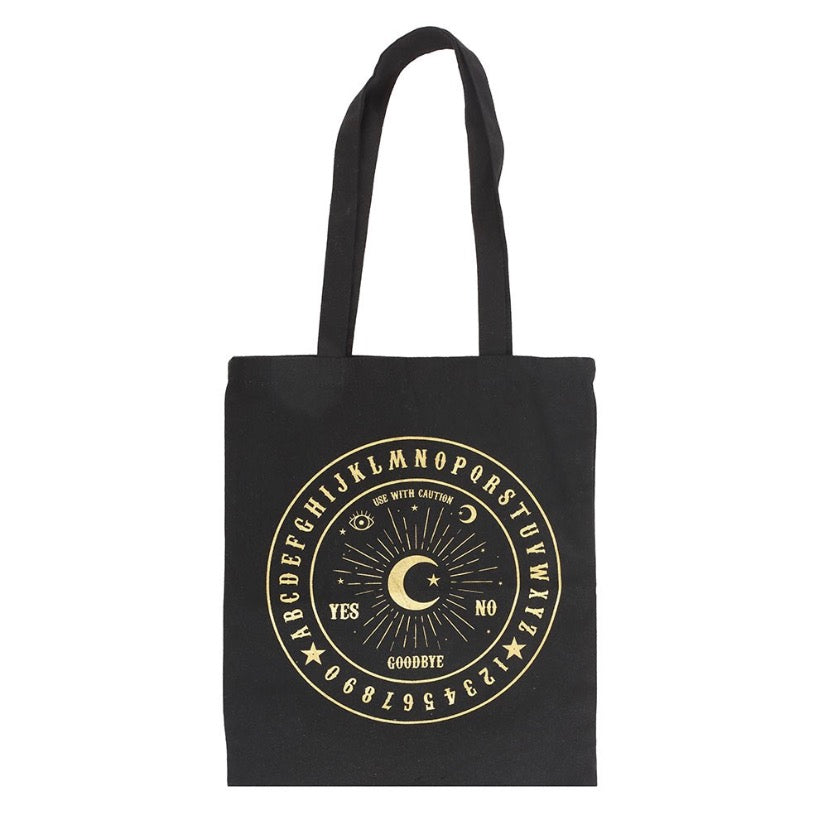 Black And Gold Talking Board Pollycotten Tote Bag