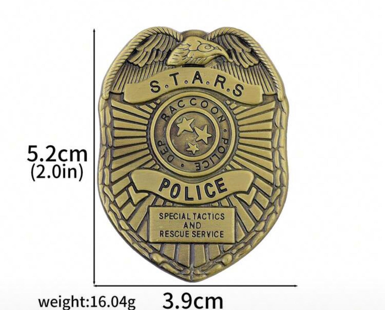 Resident Evil Raccoon Police Department S.T.A.R.S Bronze Badge