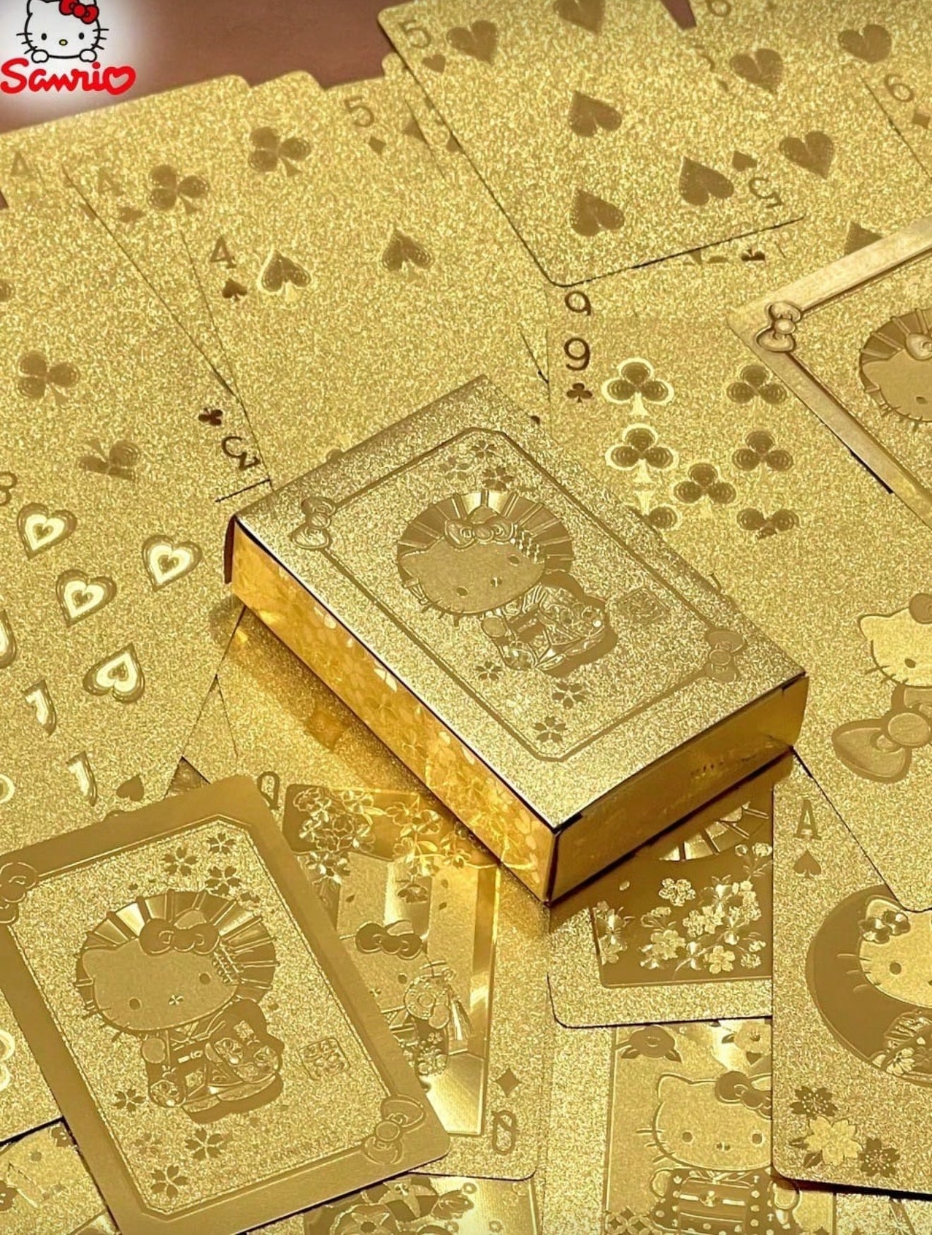 Hello Kitty Gold Playing Cards