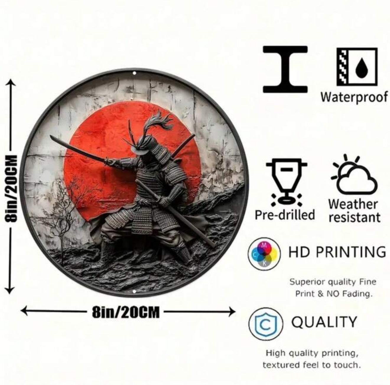 Samurai Metal Sign