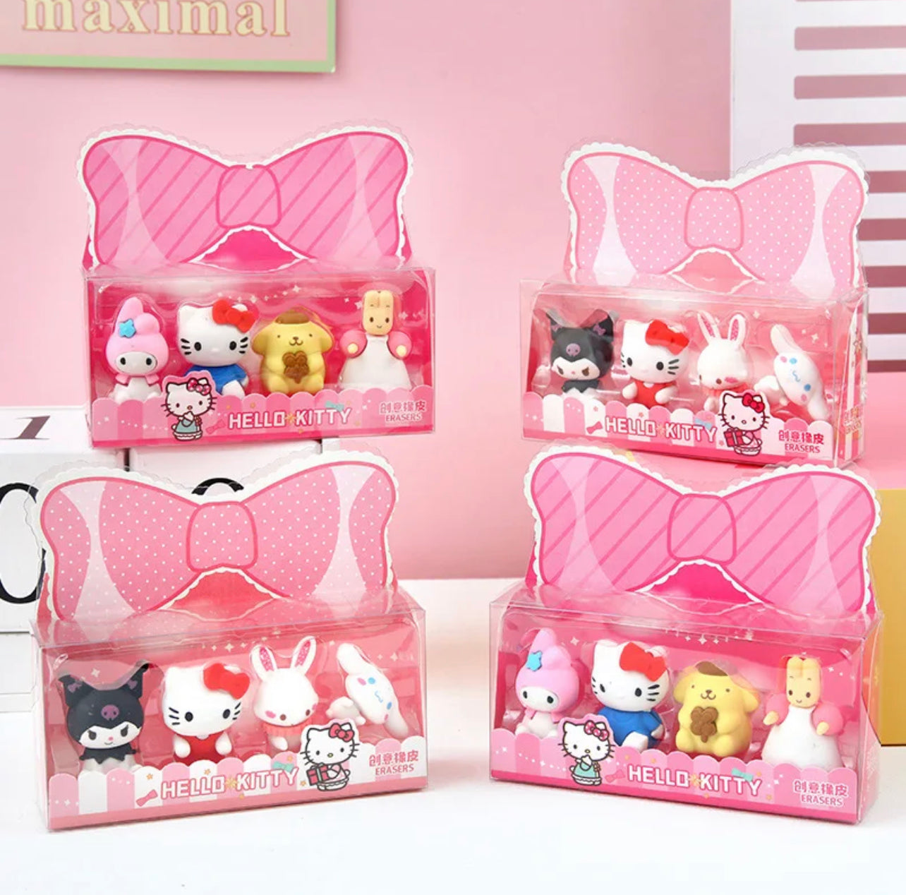 Hello Kitty and Friends Eraser 4-Pack
