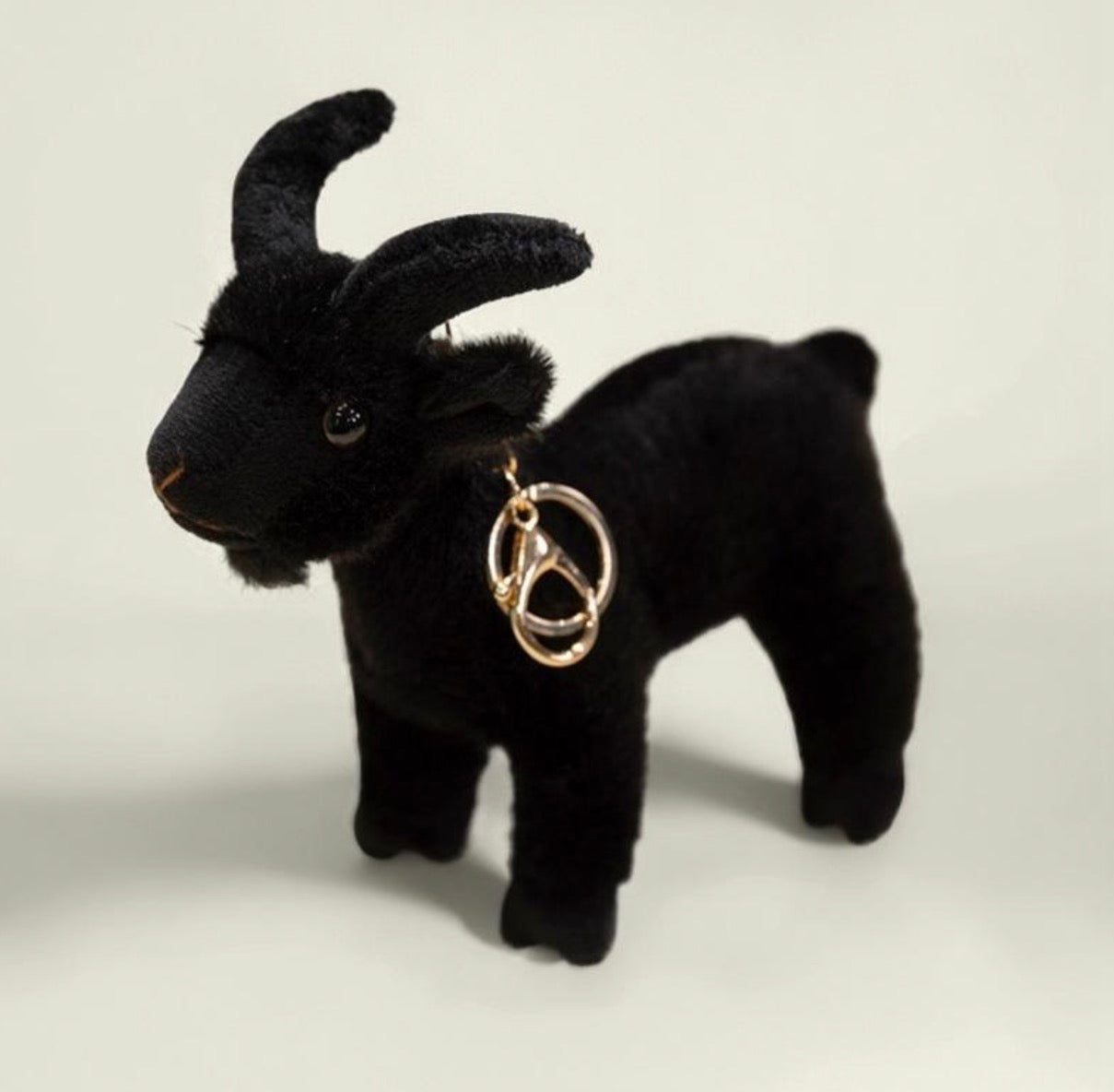 Black Goat Plush Keychain