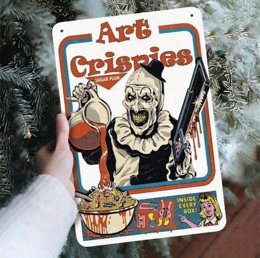 Terrifier Art Crispies Metal Sign
