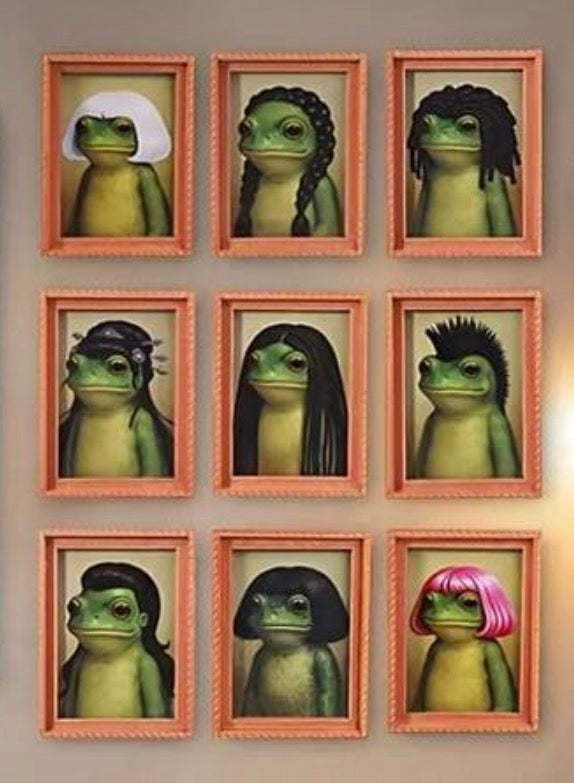 Frog Antique Portrait Fridge Magnet