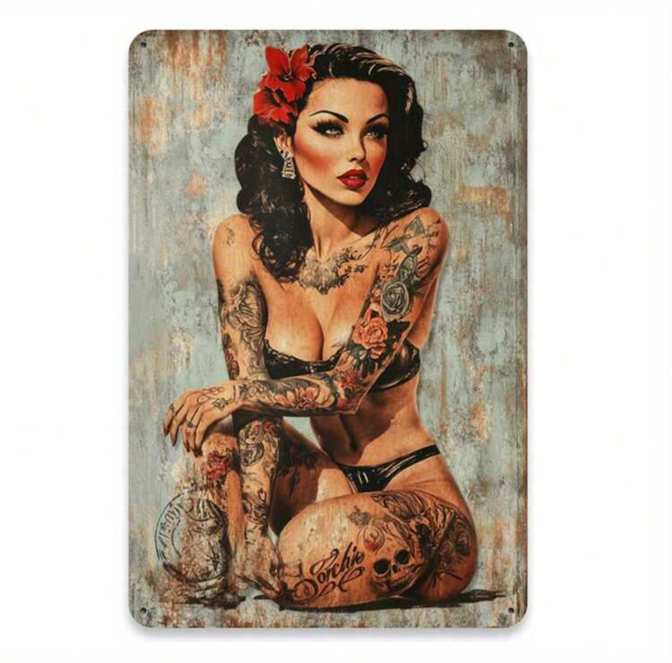 Chic Lady Vintage Metal Sign