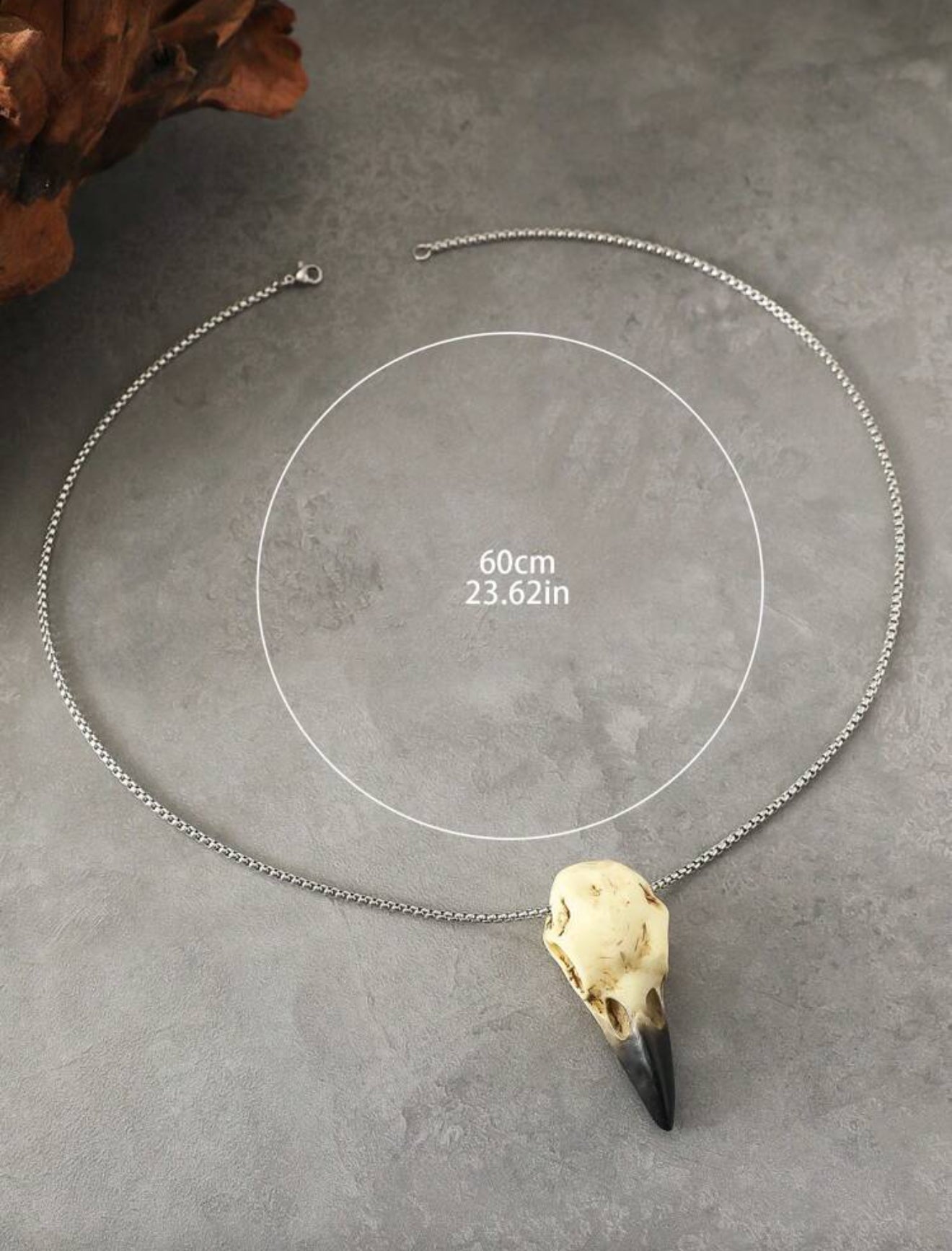 Corvid Skull Pendant & Chain