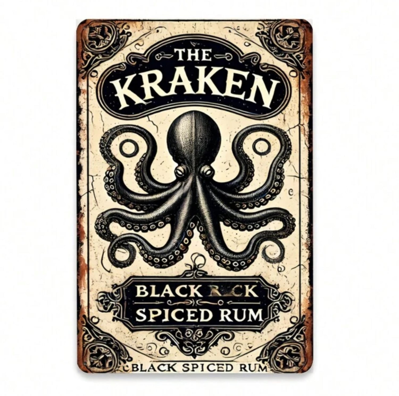 The Kraken Spiced Rum Metal Sign