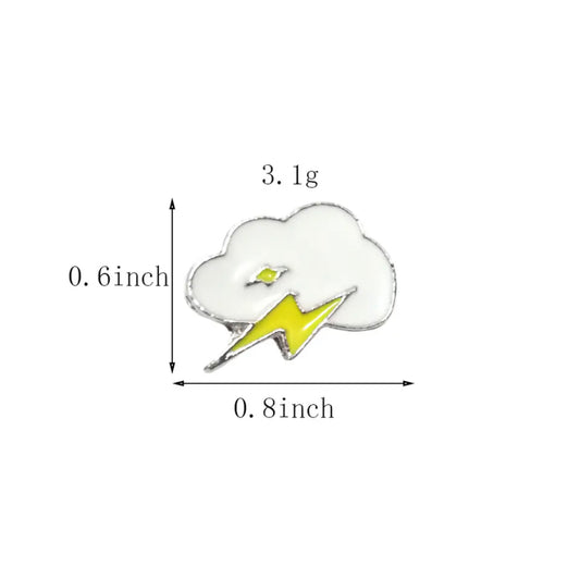 Lightning Storm Pin Badge