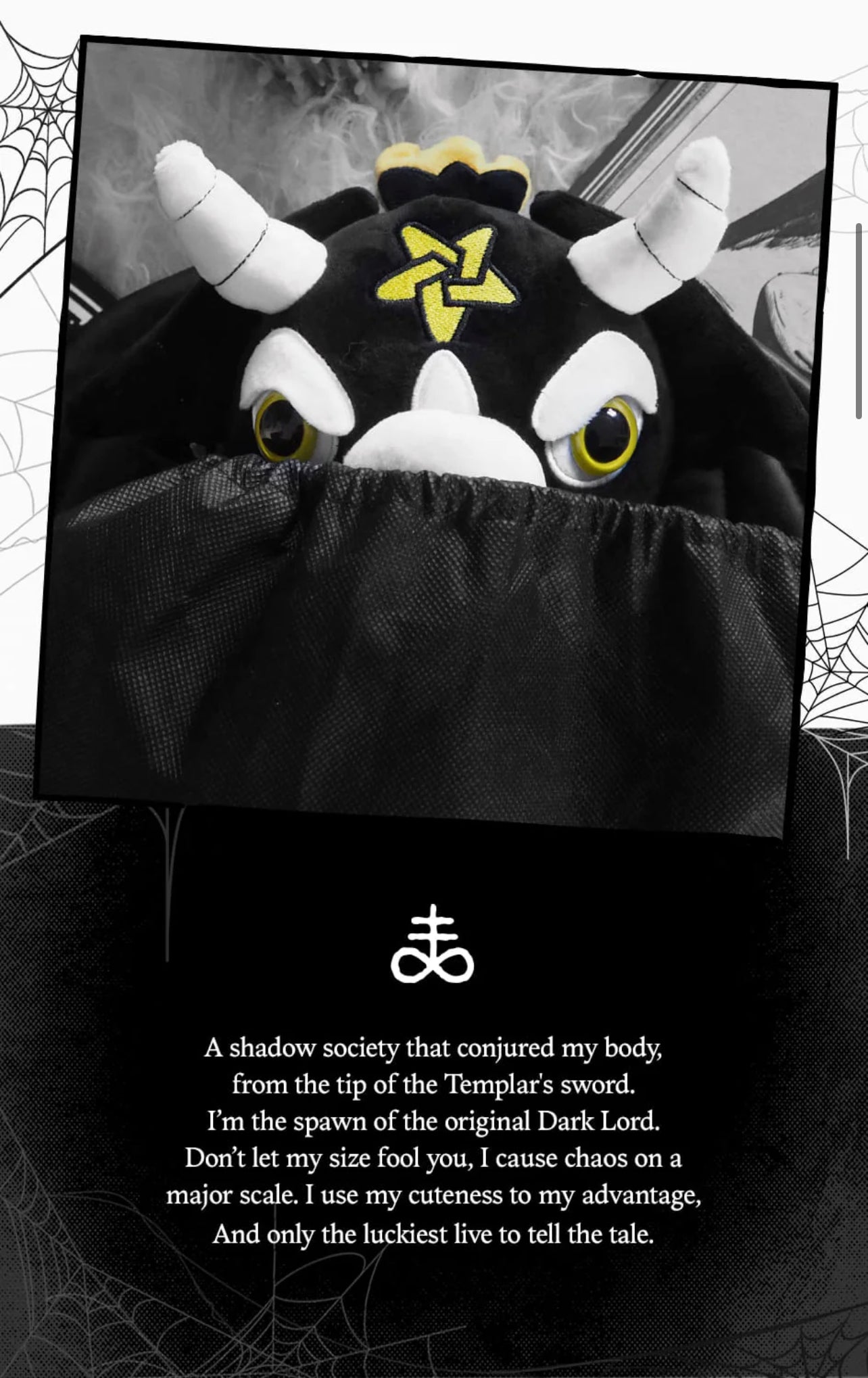 Baby Dark Lord Plush Kreeptures by Killstar